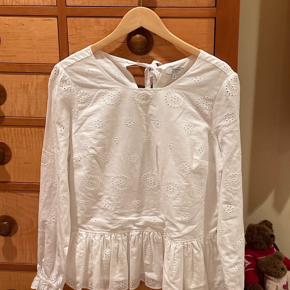Crown and Ivy eyelet blouse